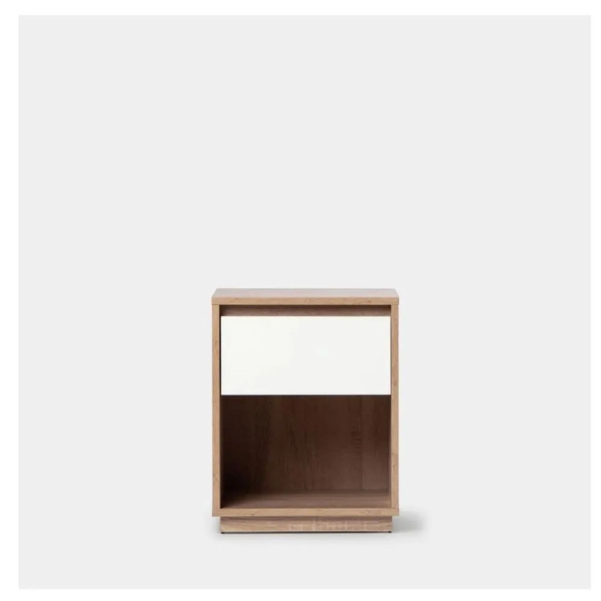 TU MESITA - Mesa de Noche Velador Dibu TU MESITA 1 puerta MarrónBlanco