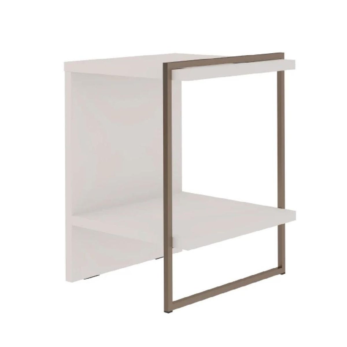 TU MESITA - Mesita de Noche Moderna Joan TU MESITA Melamina 18mm color Blanco