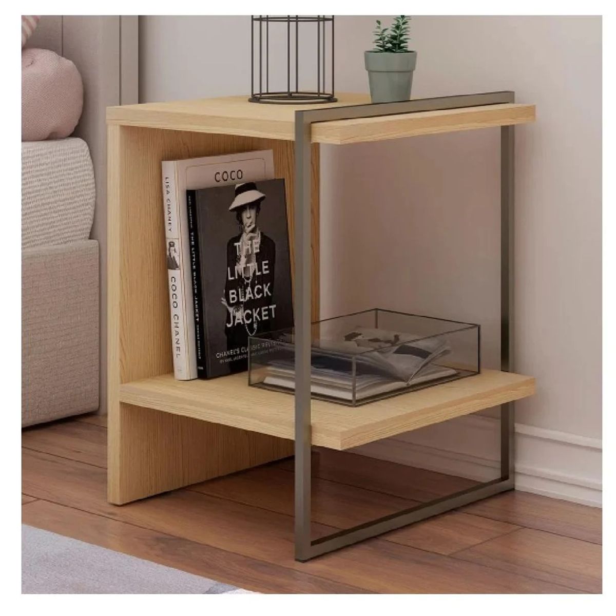 TU MESITA - Mesita de Noche Moderna Joan TU MESITA Melamina 18mm color Duna