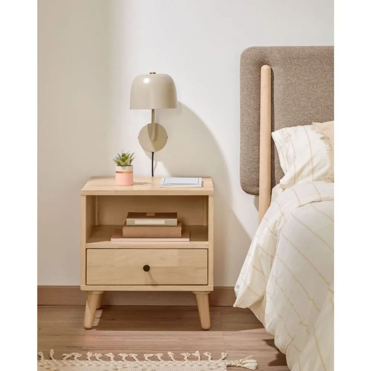 TU MESITA - Mesita de Noche Nórdica Simona 1 Cajon