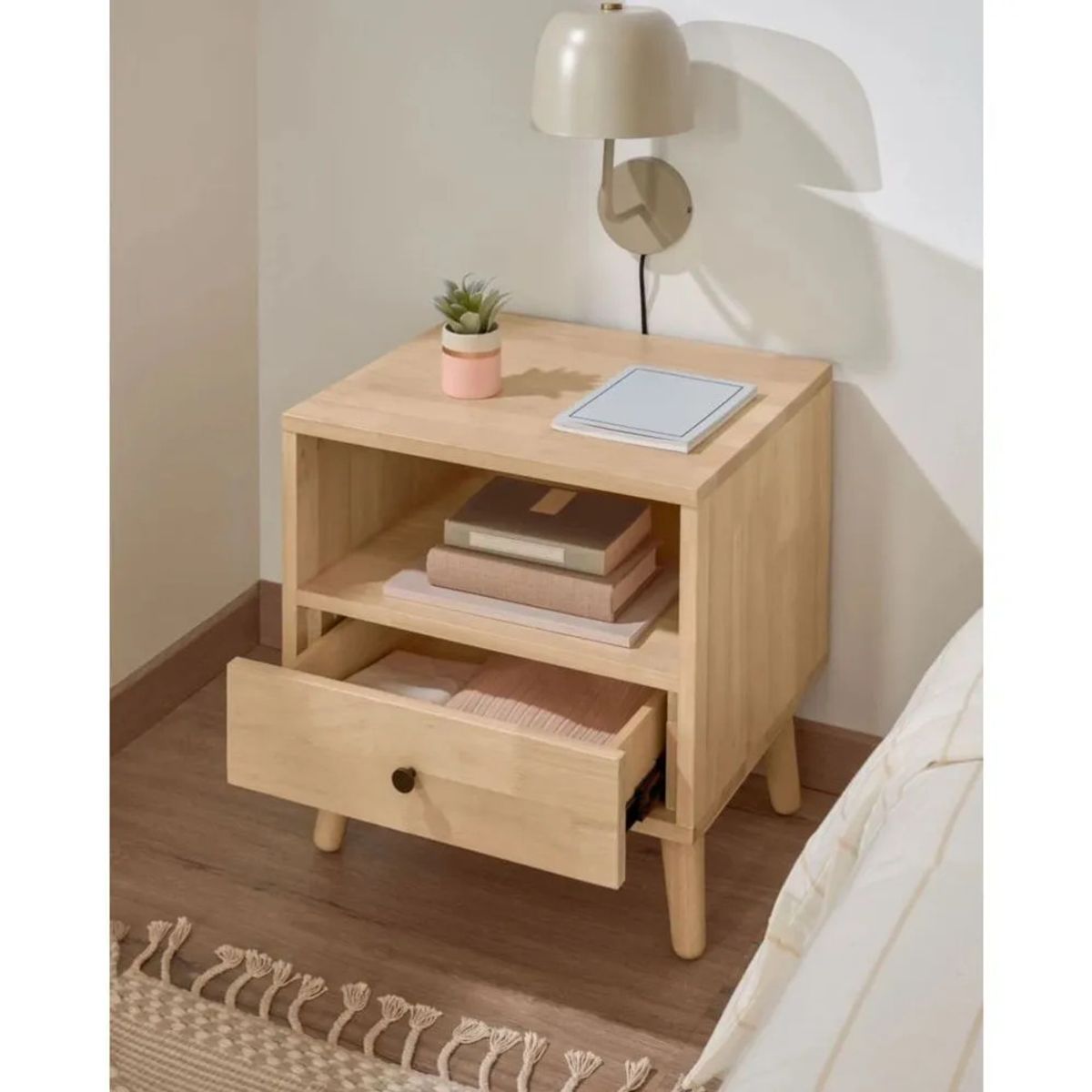 TU MESITA - Mesita de Noche Nórdica Simona 1 Cajon