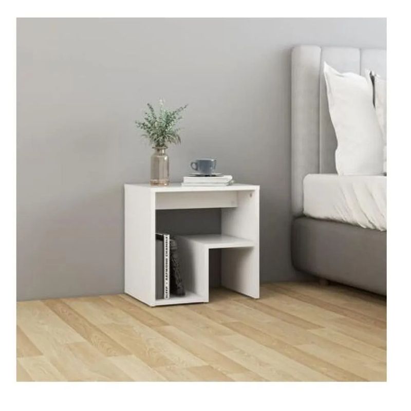 TU MESITA - Mesita de Noche Thiago TU MESITA Melamina 18mm color Blanco