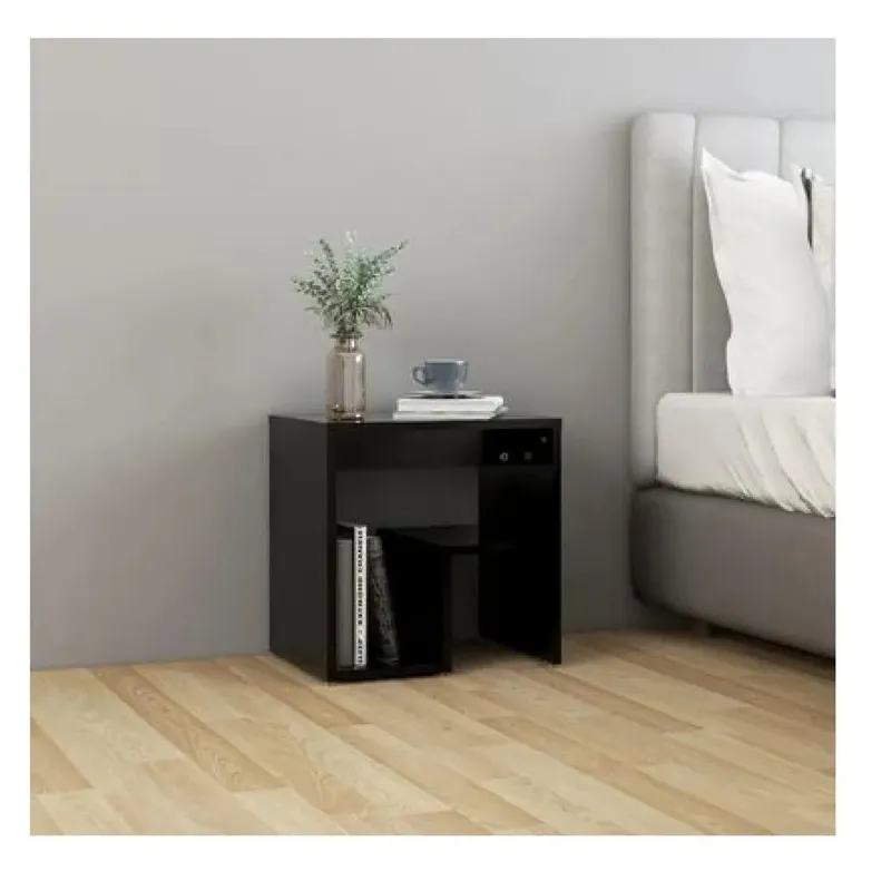 TU MESITA - Mesita de Noche Thiago TU MESITA Melamina 18mm color Negro