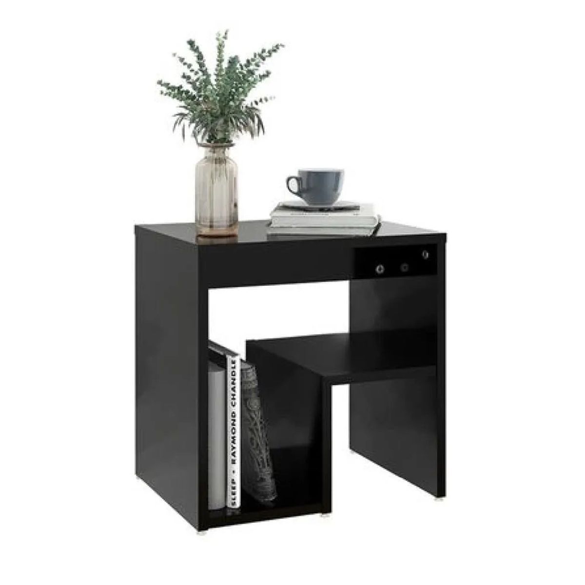 TU MESITA - Mesita de Noche Thiago TU MESITA Melamina 18mm color Negro