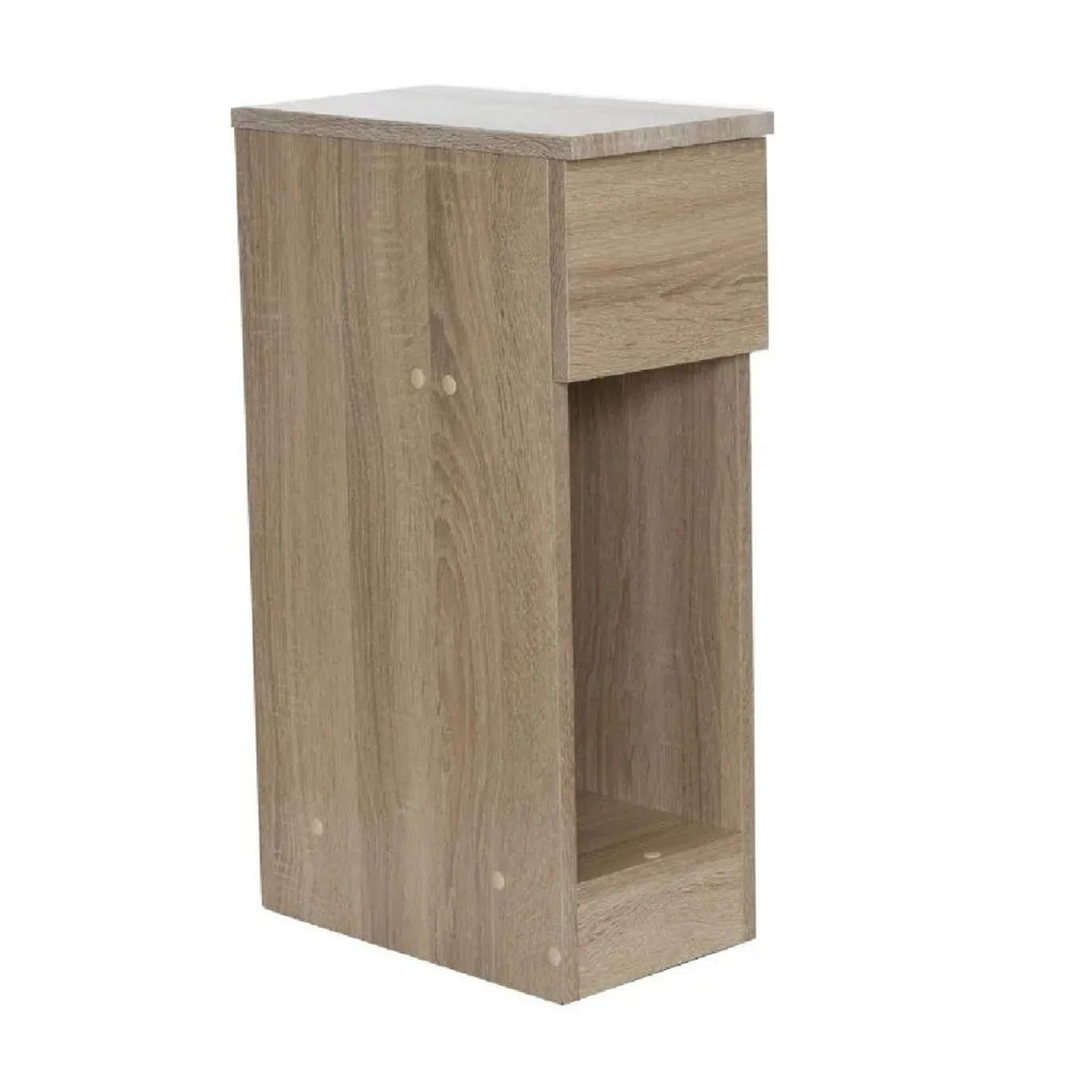 TU MESITA - Velador Clásico Chantal TU MESITA Melamina 18mm color Marrón 1 cajón