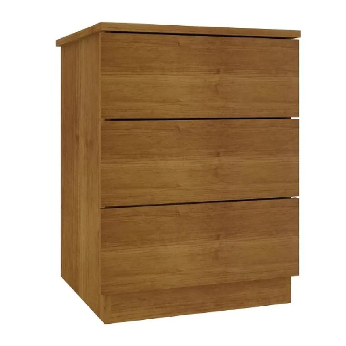 TU MESITA - Velador Clásico Maxin TU MESITA 3 cajones color Marrón Melamina 18mm