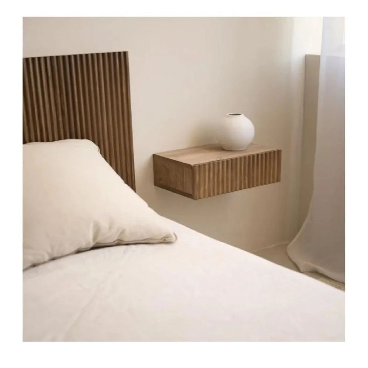 TU MESITA - Velador Flotante Amón TU MESITA 1 cajón Marrón