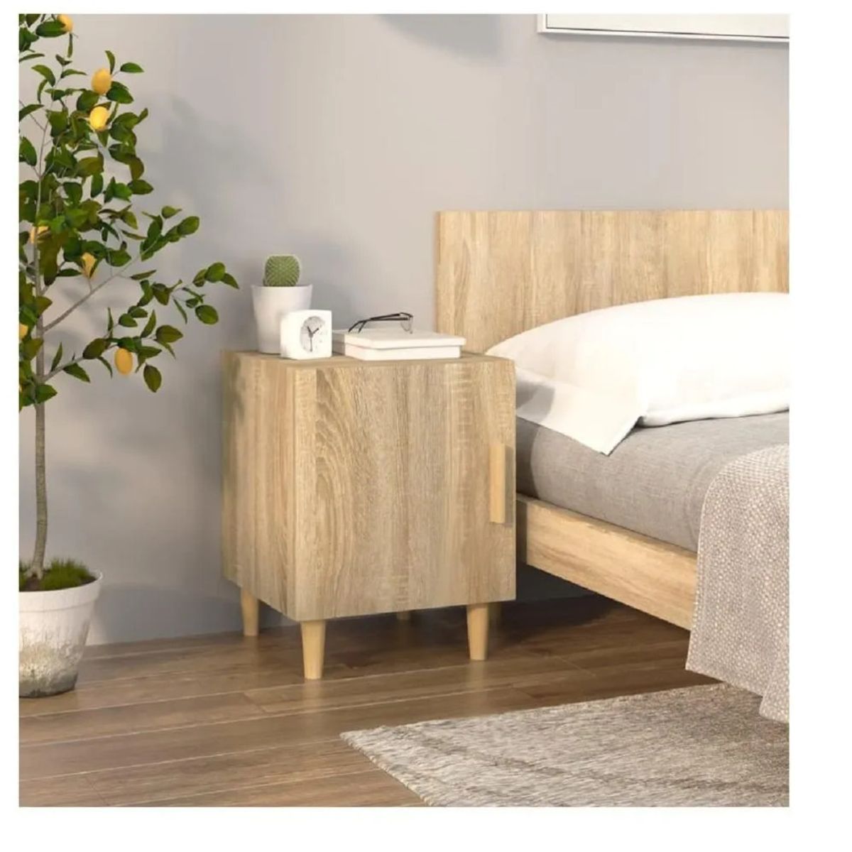 TU MESITA - Velador Mesa de Noche Malibú TU MESITA Duna 1 puerta