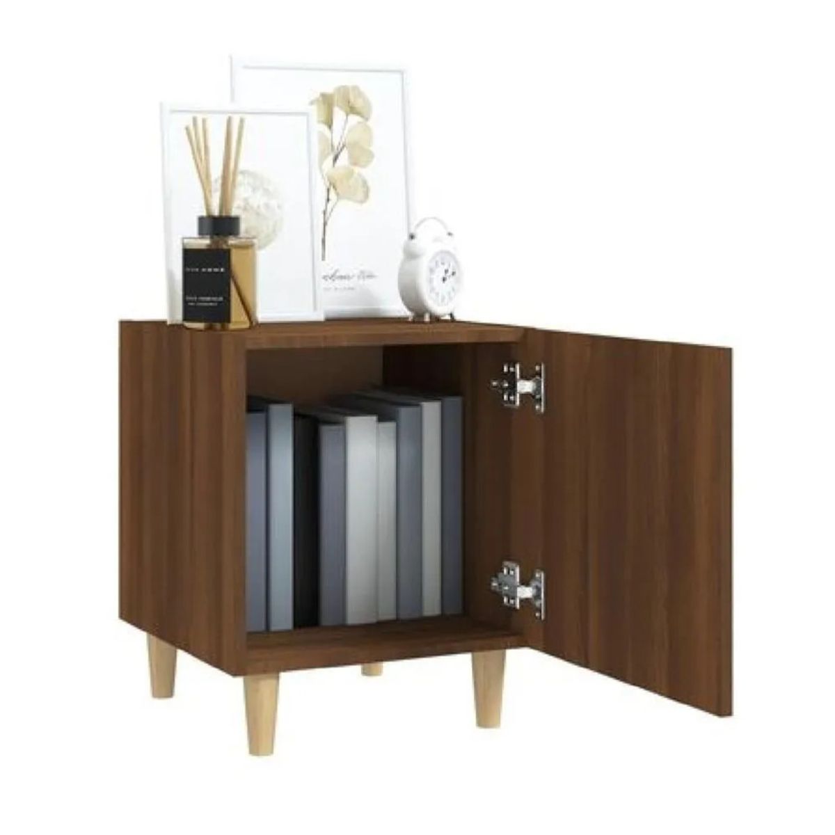 TU MESITA - Velador Mesa de Noche Malibú TU MESITA  Marrón 1 puerta