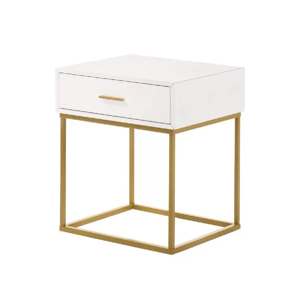 TU MESITA - Velador Mesa de Noche Marks TU MESITA Base de metal Blanco