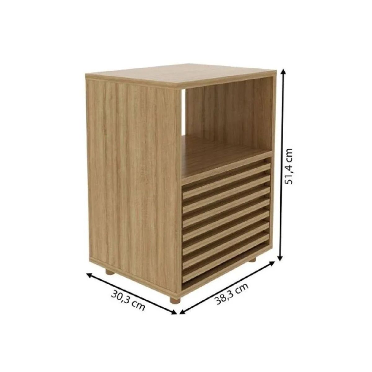 TU MESITA - Velador Mesa de Noche TU MESITA Gladys Marrón Melamina 18mm 1 cajón