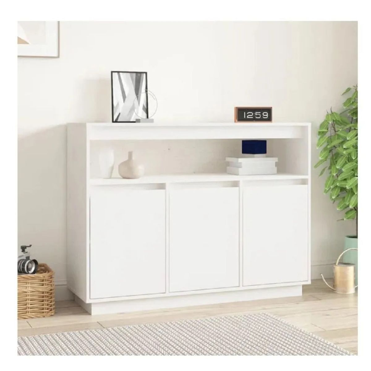 TU MESITA - Aparador Clásico TU MESITA Rossy color Blanco 3 puertas