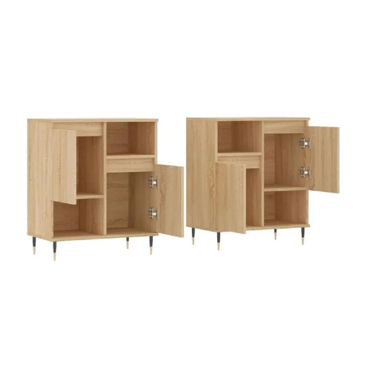 TU MESITA - Aparador Corto TU MESITA Ariosto set x2 color Duna 4 puertas