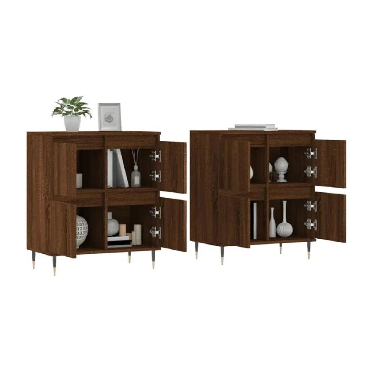 TU MESITA - Aparador Corto TU MESITA Jacky set x2 color Marrón