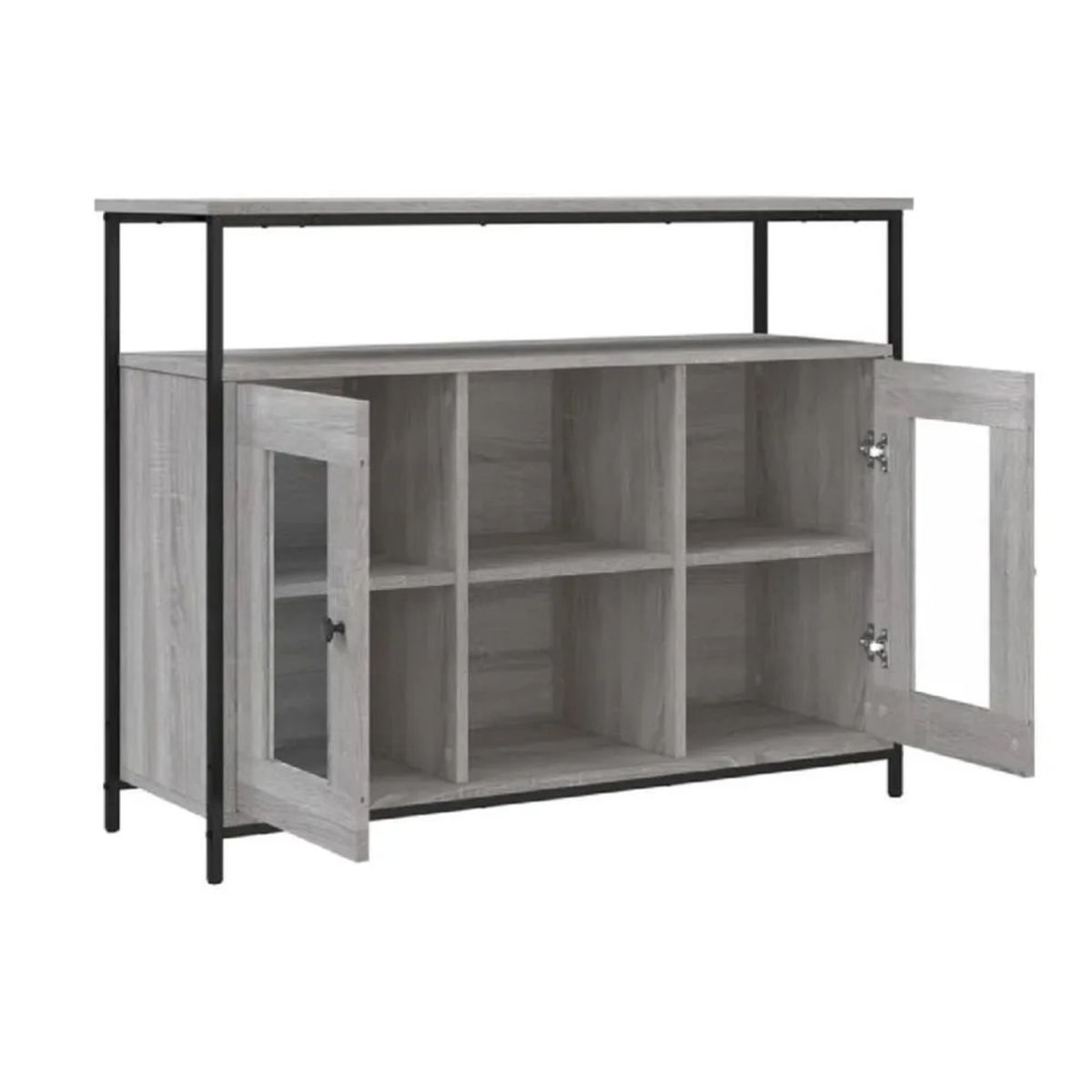 TU MESITA - Aparador Industrial TU MESITA Donavan color Gris 2 puertas