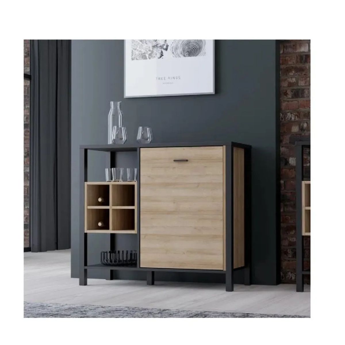 TU MESITA - Aparador Industrial TU MESITA Gisela color DUNA 1 puerta