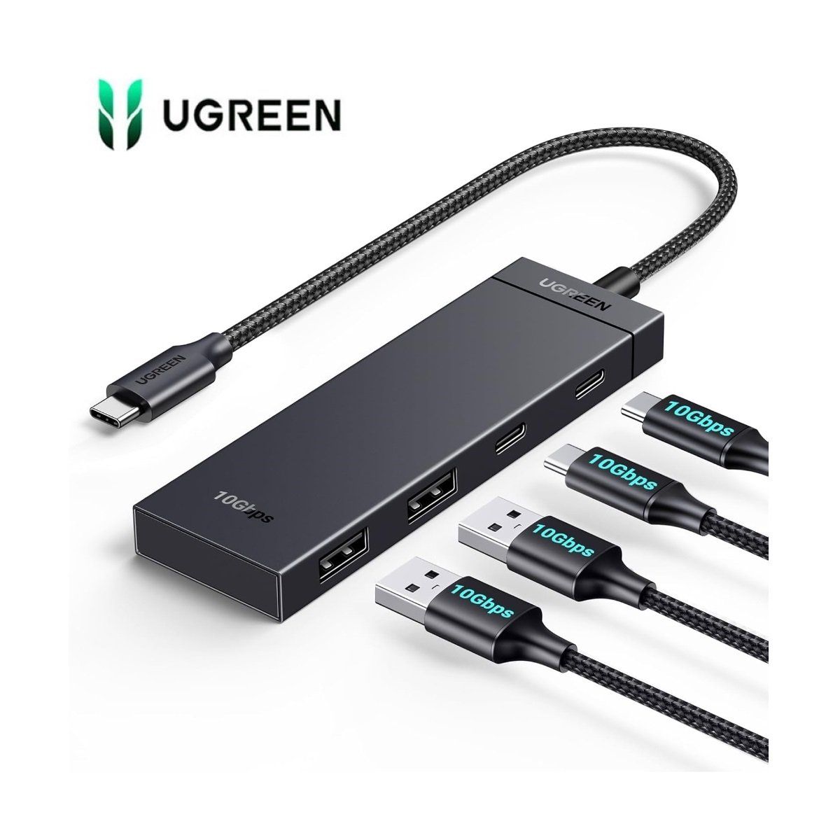 UGREEN - Adaptador Hub tipo C  4 en 1 USB 3.2 10gbs 4puertos UGREEN