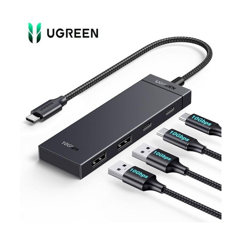 UGREEN - Adaptador Hub tipo C  4 en 1 USB 3.2 10gbs 4puertos UGREEN