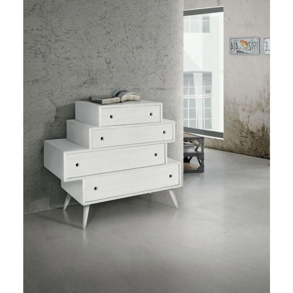 TU MESITA - Aparador Moderno Primax 4 cajones TU MESITA color Blanco