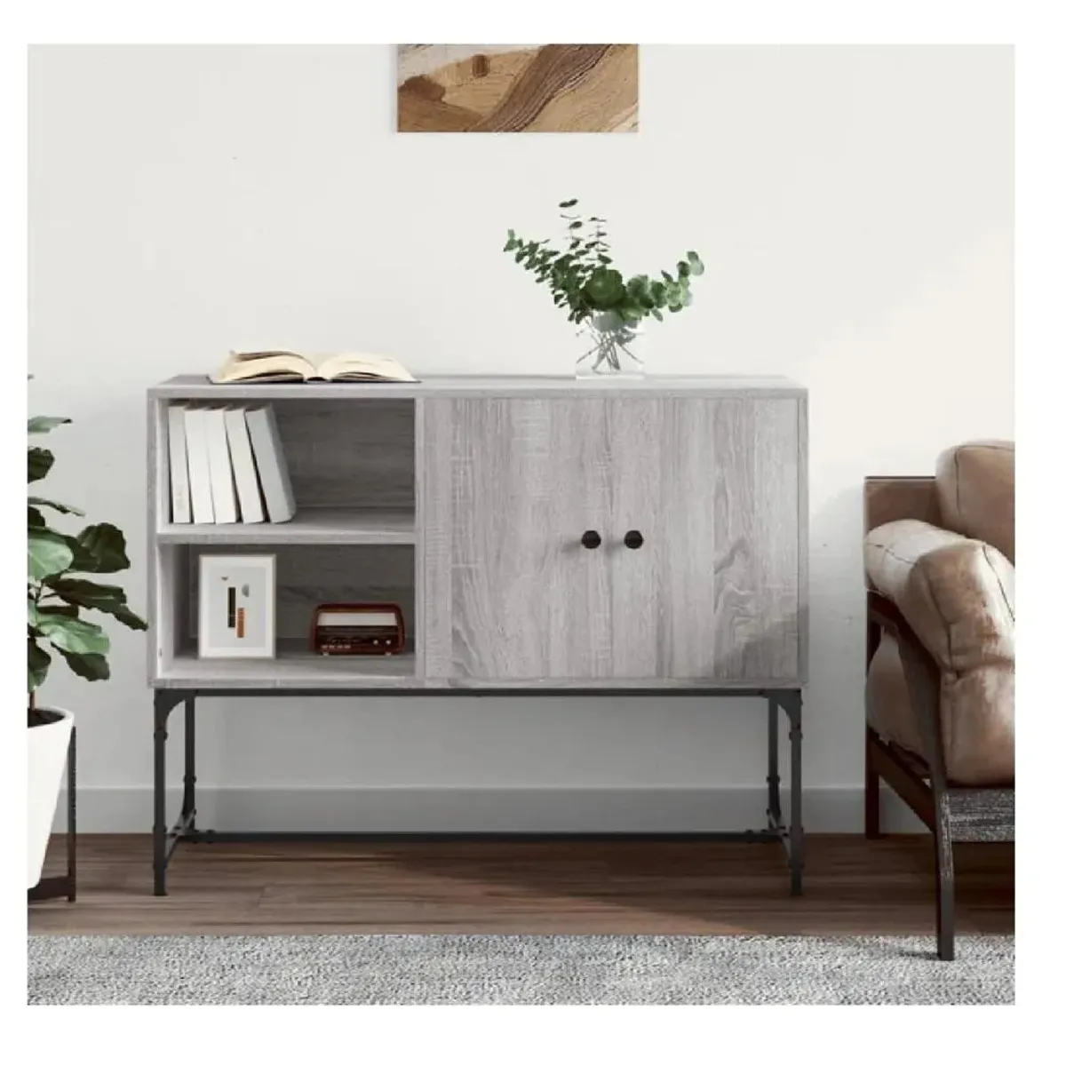 TU MESITA - Aparador Moderno TU MESITA London color Gris 2 puertas