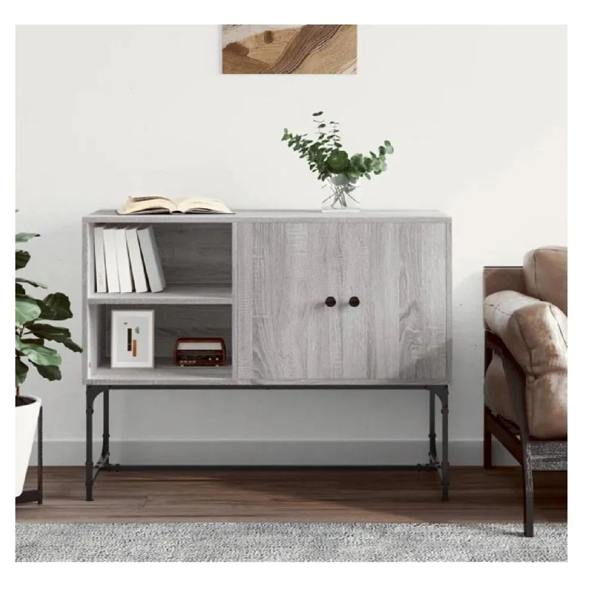 TU MESITA - Aparador Moderno TU MESITA London color Gris 2 puertas