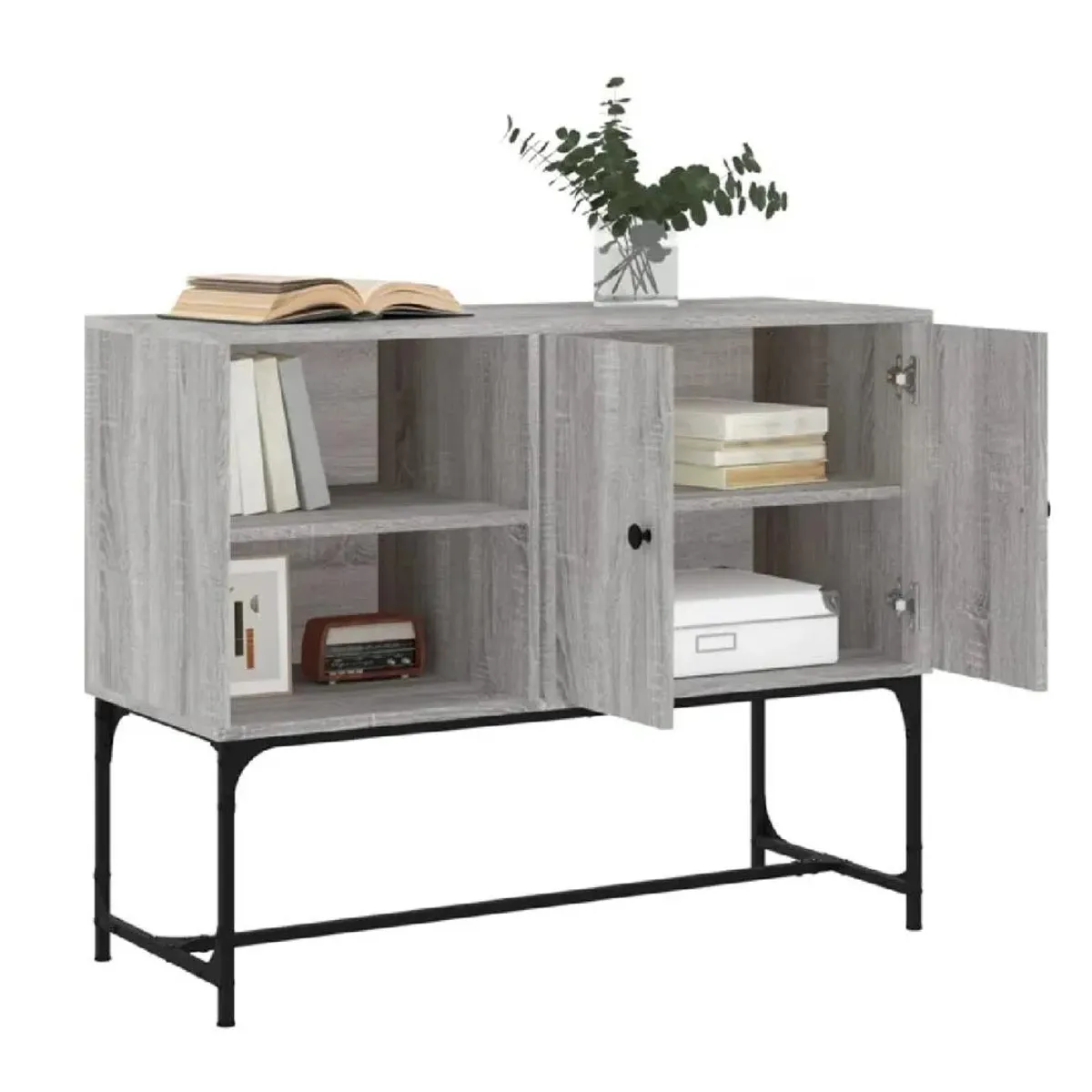 TU MESITA - Aparador Moderno TU MESITA London color Gris 2 puertas