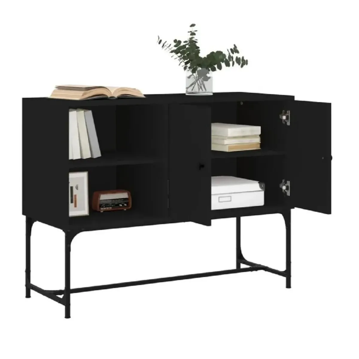 TU MESITA - Aparador Moderno TU MESITA London color Negro 2 puertas