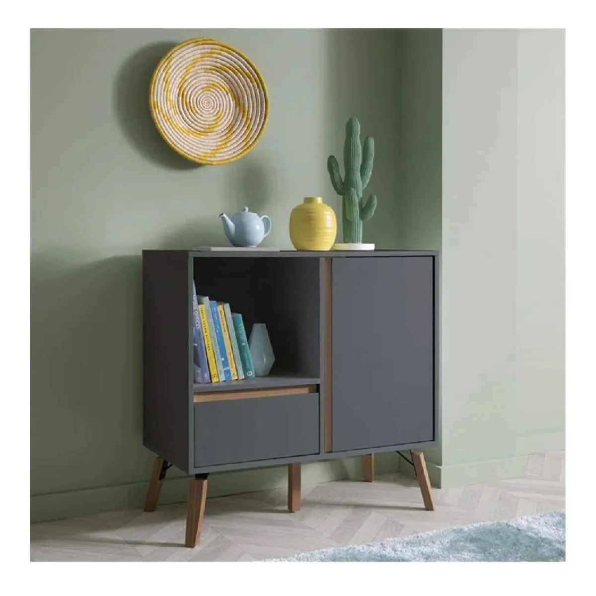 TU MESITA - Aparador Multiusos TU MESITA Amazonas color Negro 1 puerta