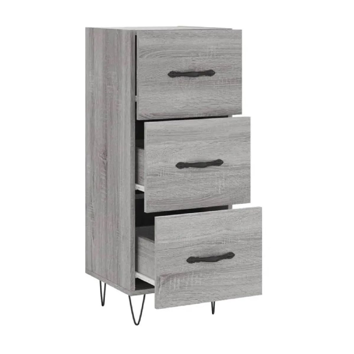 TU MESITA - Aparador Vertical TU MESITA Misti color Gris 3 cajones