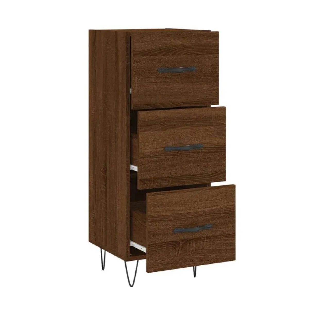 TU MESITA - Aparador Vertical TU MESITA Misti color Marrón 3 cajones