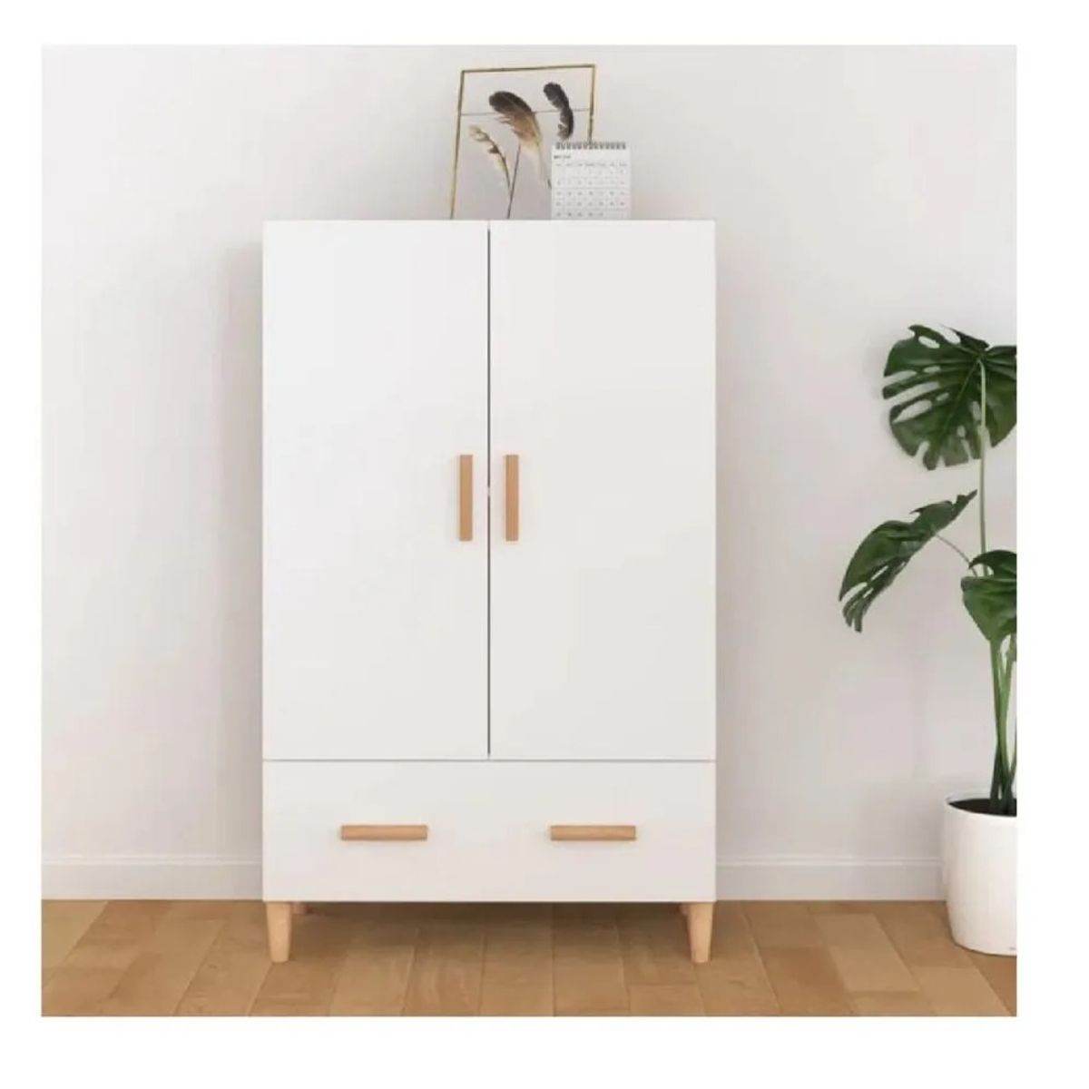 TU MESITA - Apàrador Vertical TU MESITA Usman color Blanco 2 puertas 1 cajón