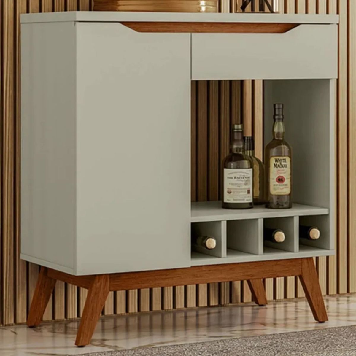 TU MESITA - AparadorBar Moderno Puquio color BlancoDuna TU MESITA