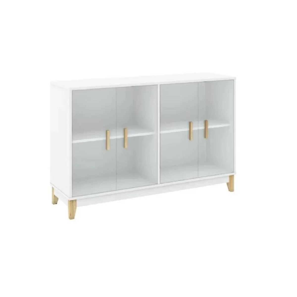 TU MESITA - Vitrina Baja TU MESITA Lucero color Blanco 4 puertas