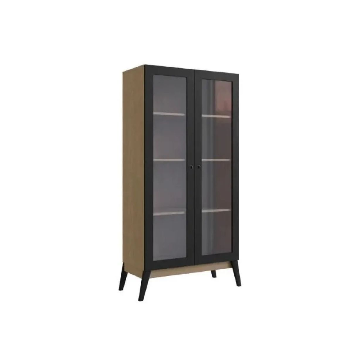 TU MESITA - Vitrina Clásica TU MESITA London color DunaNegro 2 puertas