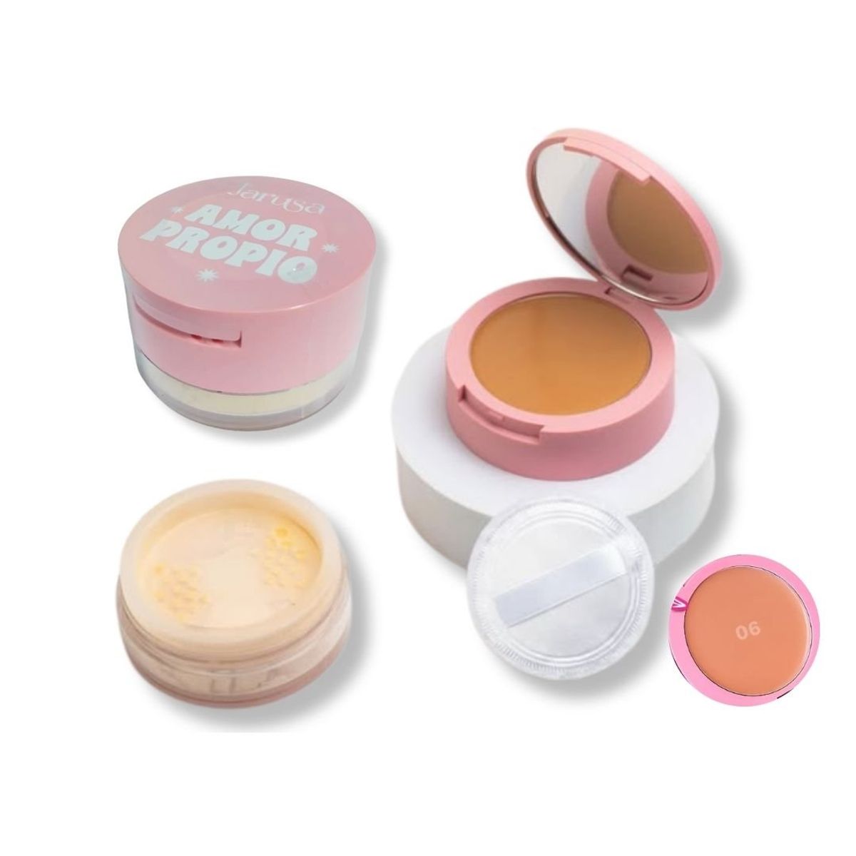 GENERICO - Amor Propio -Base en Crema y Polvo Suelto Jarusa Tono6