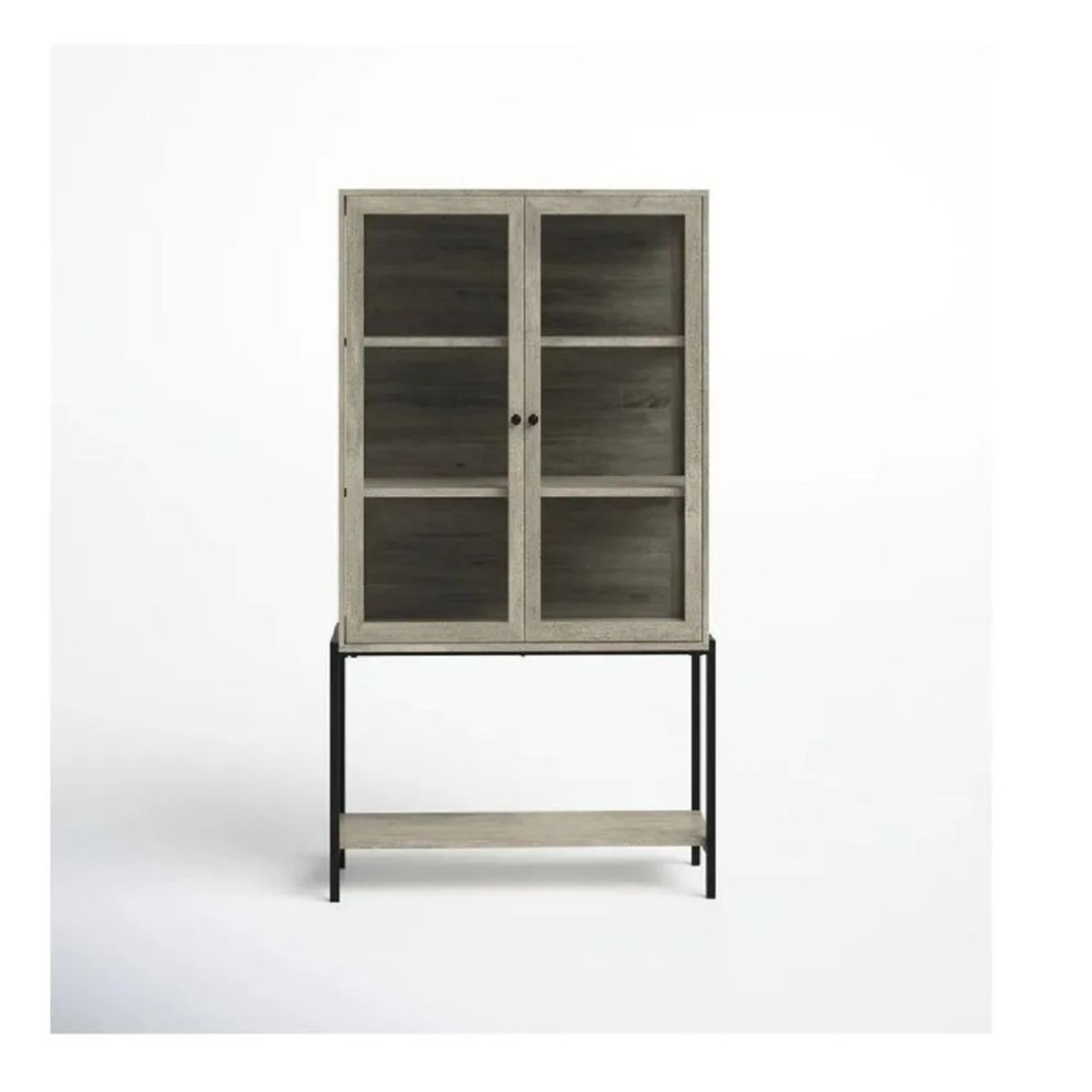 TU MESITA - Vitrina Industria TU MESITA Miletto color Gris 2 puertas