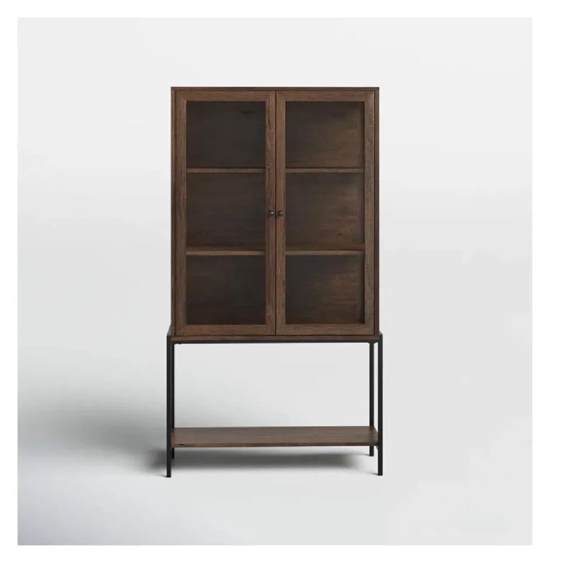 TU MESITA - Vitrina Industria TU MESITA Miletto color Marrón 2 puertas