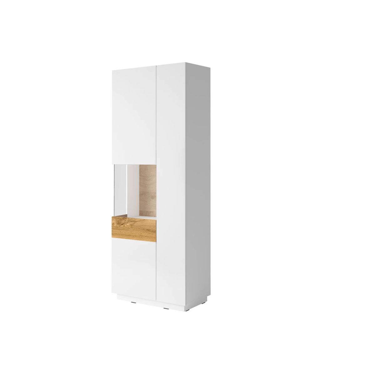 TU MESITA - Vitrina Moderna BlancoDuna Katamarina 2 puertas con vidrio TU MESITA