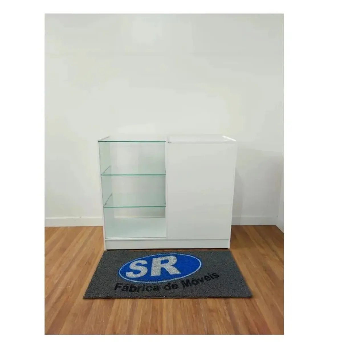 TU MESITA - Vitrina Mostrador TU MESITA Cairo color Blanco 1 cajón