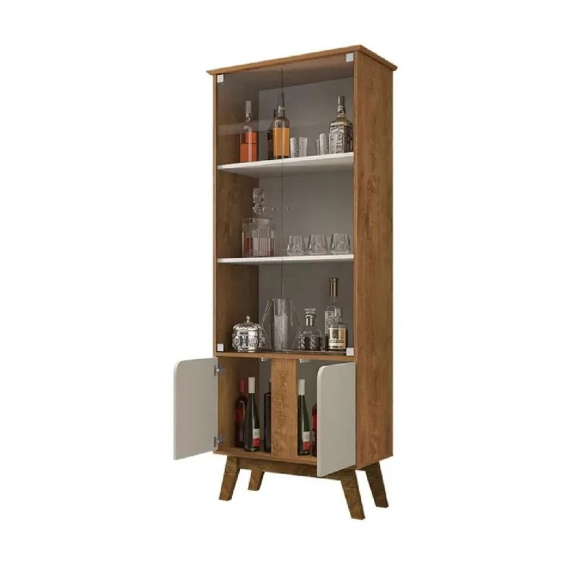 TU MESITA - Vitrina Multiusos TU MESITA Marsella color HayaBlanco 4 puertas