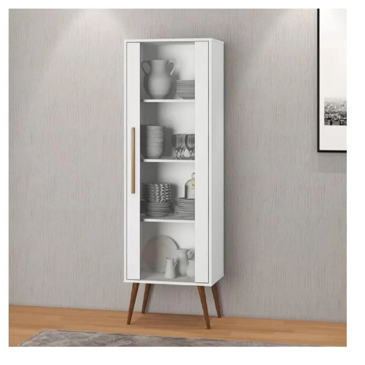 TU MESITA - Vitrina Multiusos TU MESITA Persia color Blanco 1 puerta