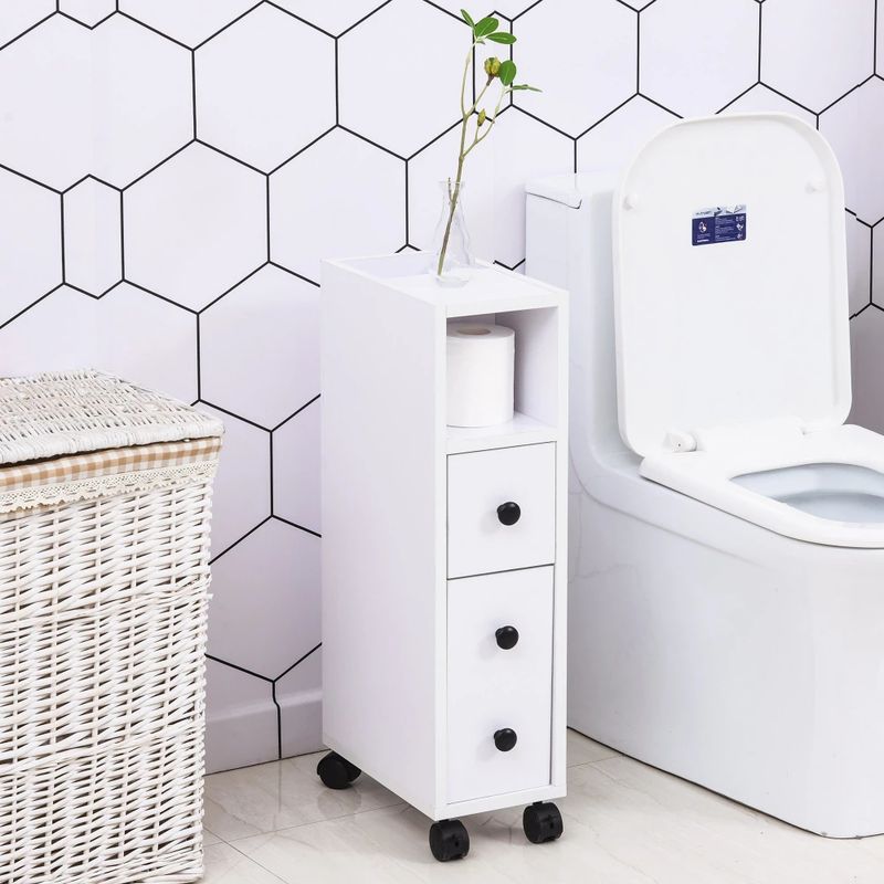 TU MESITA - Armario de Baño Mini Blanco 3 cajones