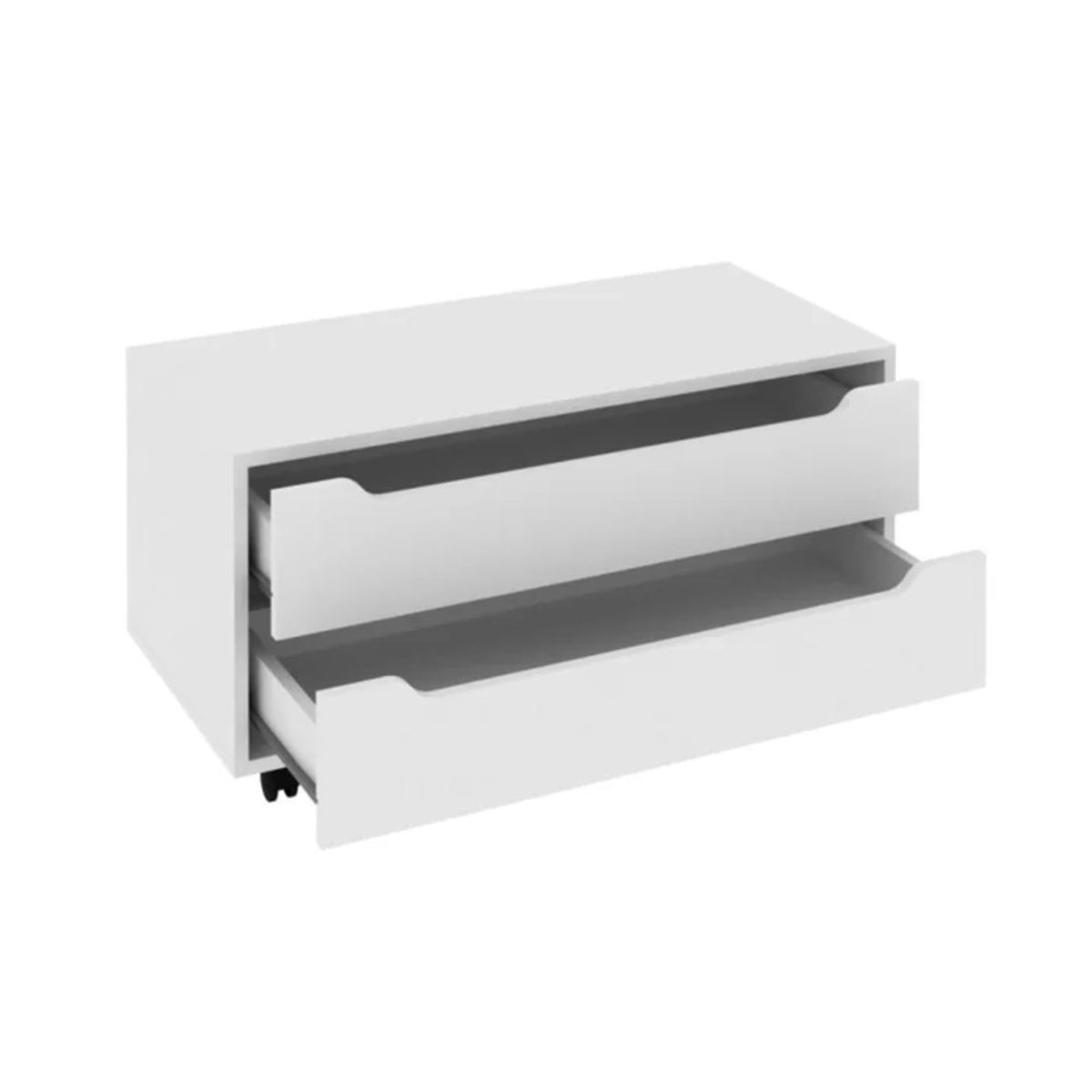 TU MESITA - Cómoda de Baño Caroline con ruedas 2 cajones TU MESITA color Blanco