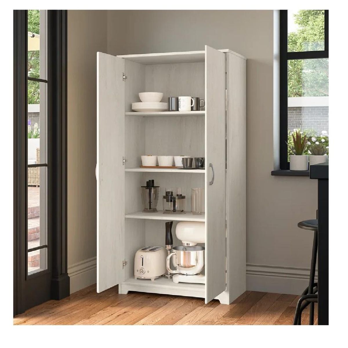 TU MESITA - Despensa de Cocina TU MESITA Chester 18mm color Gris Claro 2 puertas