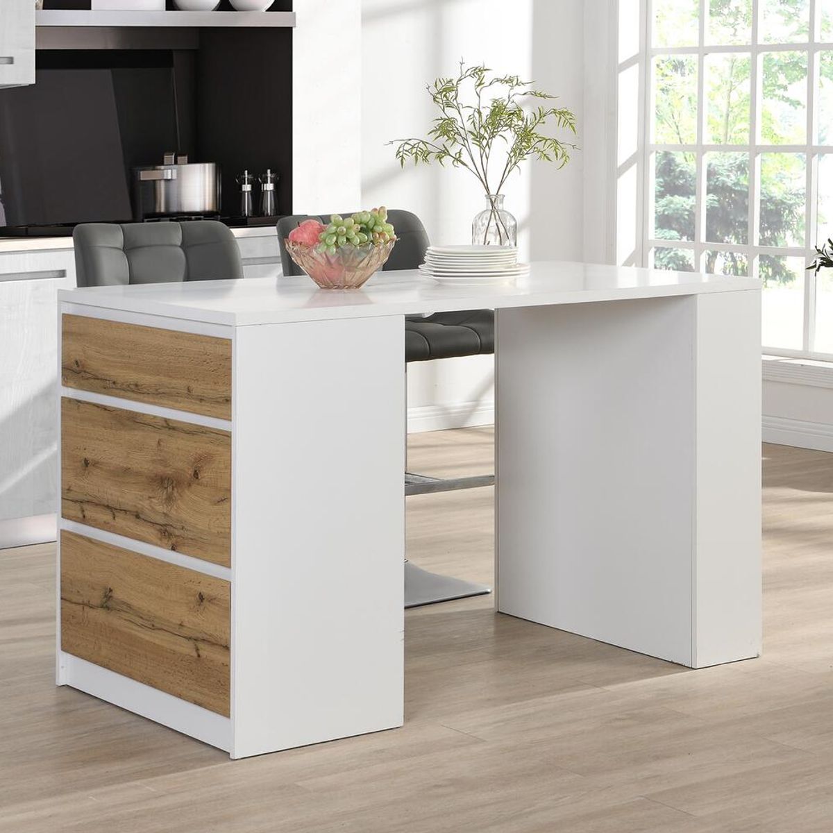 TU MESITA - Isla Central para Cocina Selena color BlancoDuna TU MESITA