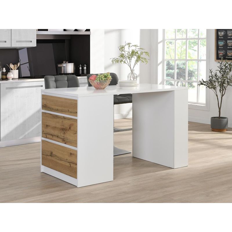 TU MESITA - Isla Central para Cocina Selena color BlancoDuna TU MESITA