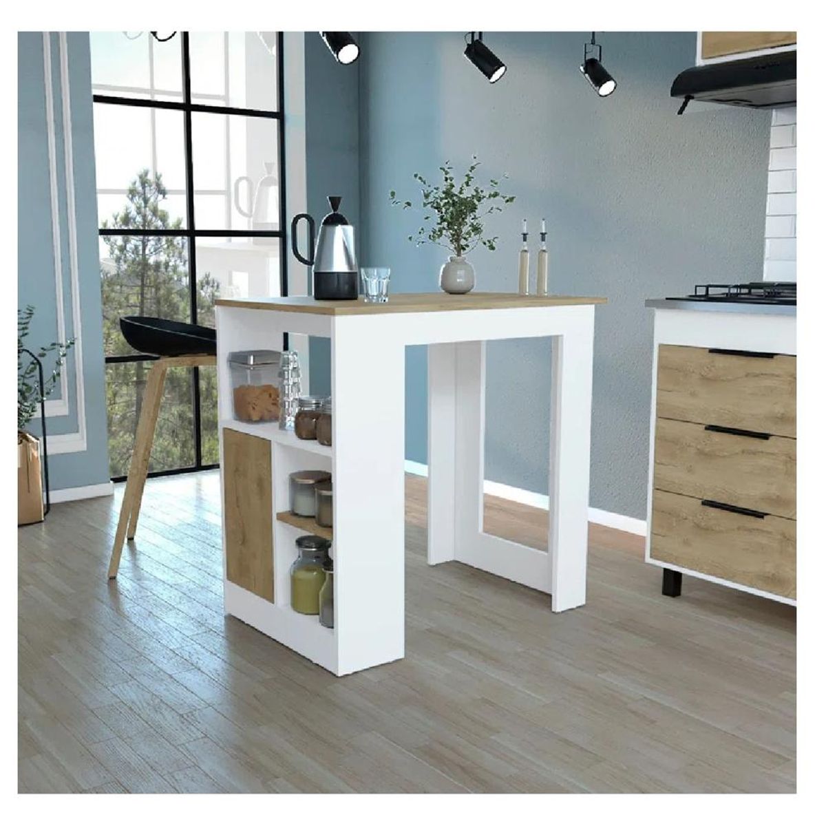 TU MESITA - Isla de Cocina Clásica TU MESITA Marita color BlancoDuna 1 puerta