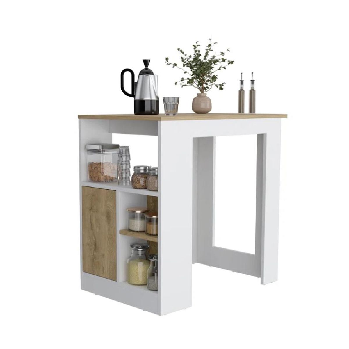 TU MESITA - Isla de Cocina Clásica TU MESITA Marita color BlancoDuna 1 puerta