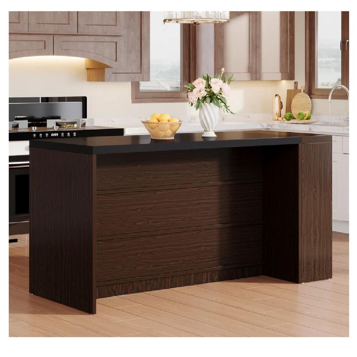 TU MESITA - Isla Moderna con organizador TU MESITA Persia color NegroMarrón