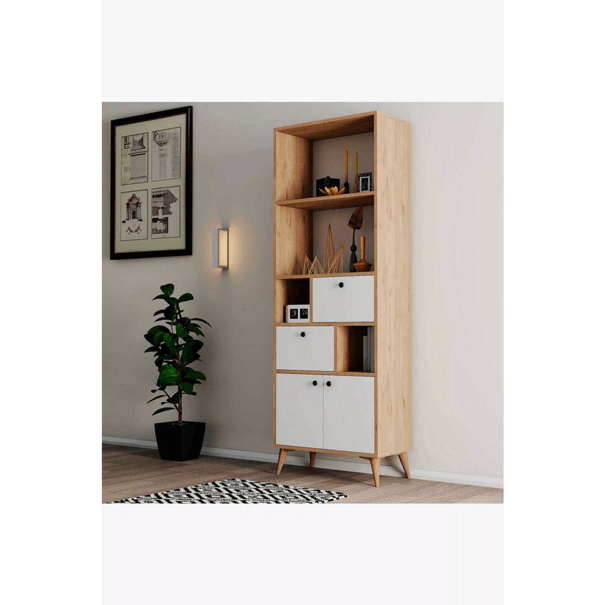 TU MESITA - Librero Organizador Salomé color DunaBlanco TU MESITA